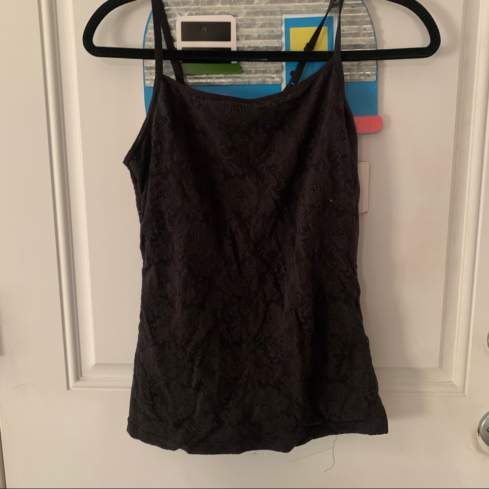 Women Black Flexees Lace Tank Top